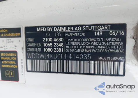 2017 Mercedes-Benz C 300 4Matic из США, поврежденный, VIN WDDWJ4KB0HF414035